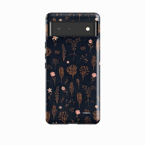 Luxury Shine Google Tough Case -  Floral Light Orange And Pink By Katherine Quinn