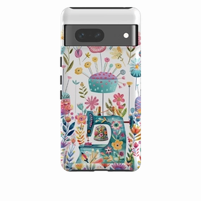 Premium Surface Classic Style Google Tough Case - Floral Sewing Machine