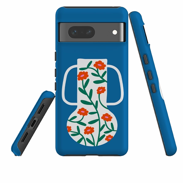 Google Tough Case - Floral Vase Recyclable Material Smooth Texture