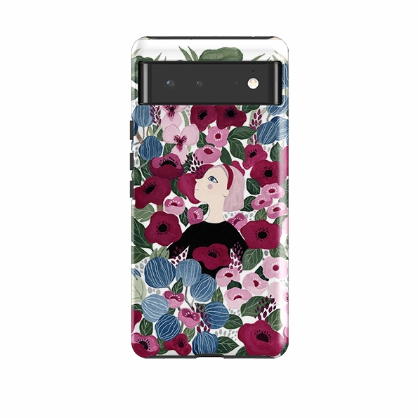 Ultra light Comfort Build Google Tough Case -  Flower Garden By Bex Parkin