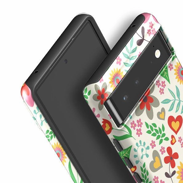 Google Tough Case -  Folky Floral By Suzy Taylor Matte Surface Lightweight Shell