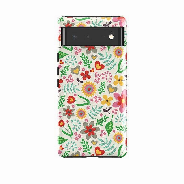 Soft Frame Google Tough Case -  Folky Floral By Suzy Taylor