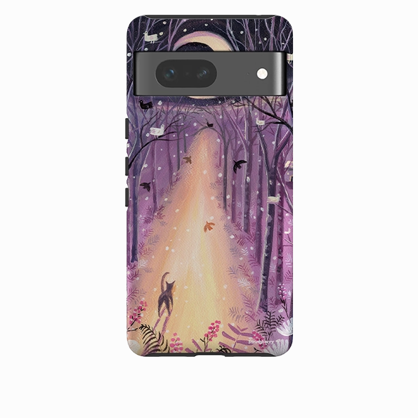 Pocket Friendly Google Tough Case -  Forest Cat By Mary Stubberfield