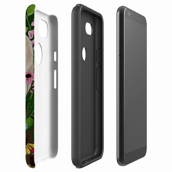 Durable Edge Finish Classic Design Google Tough Case -  Fox And Foxgloves By Bex Parkin