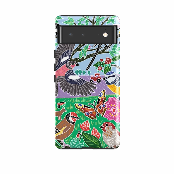 Google Tough Case -  Garden Bird Jigsaw B By Kate Heiss Tight Fit