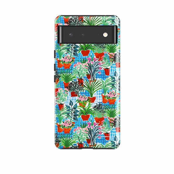 Google Tough Case -  Glasshouse Gardener By Sarah Campbell Clear Back Durable Edge Texture
