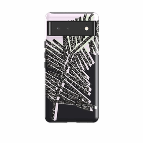 Polished Surface Texture Slim Edge Google Tough Case -  Glitter Palm By Kitty Joseph