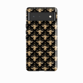 Durable Texture Layer Stylish Shape Google Tough Case -  Golden Bees Black