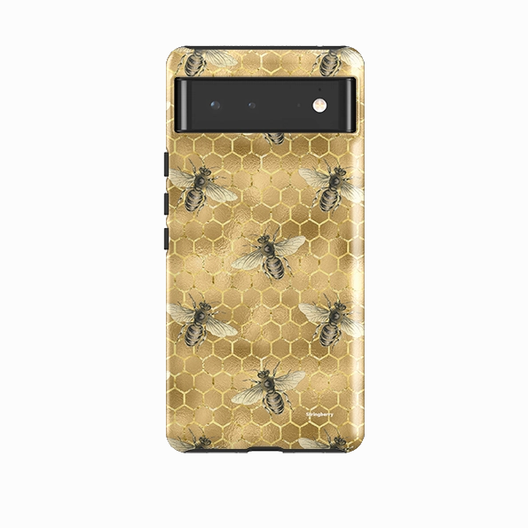 Refined Craftsmanship Portable Grip Google Tough Case -  Golden Bees