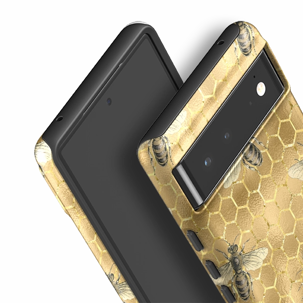 Minimal Detail Texture Stylish Surface Design Google Tough Case -  Golden Bees