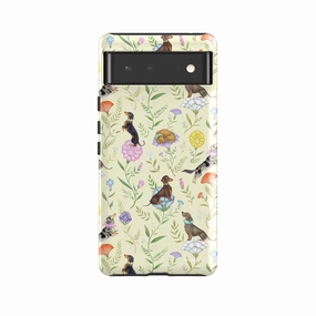 Google Tough Case -  Google Pixel Case Doxy Day Afternoon Buttercream By Catherine Rowe Premium Build Layer Durable Accessory