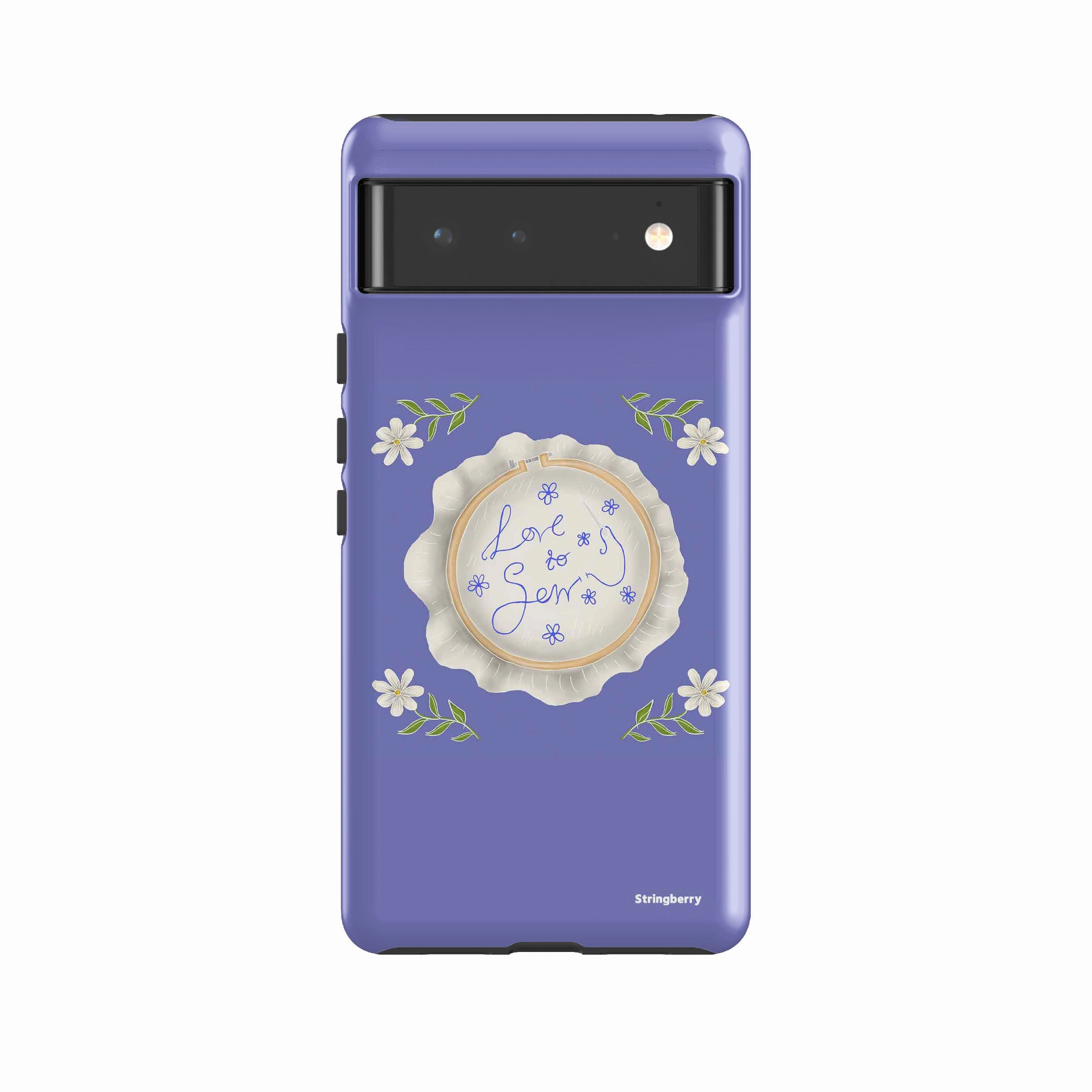 Google Tough Case -  Google Pixel Case Love To Sew By Catherine Rowe Glossy surface