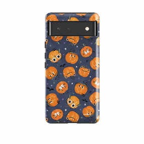 Google Tough Case -  Halloween Pumpkin Dark By Ali Brookes High Durability Casual Texture