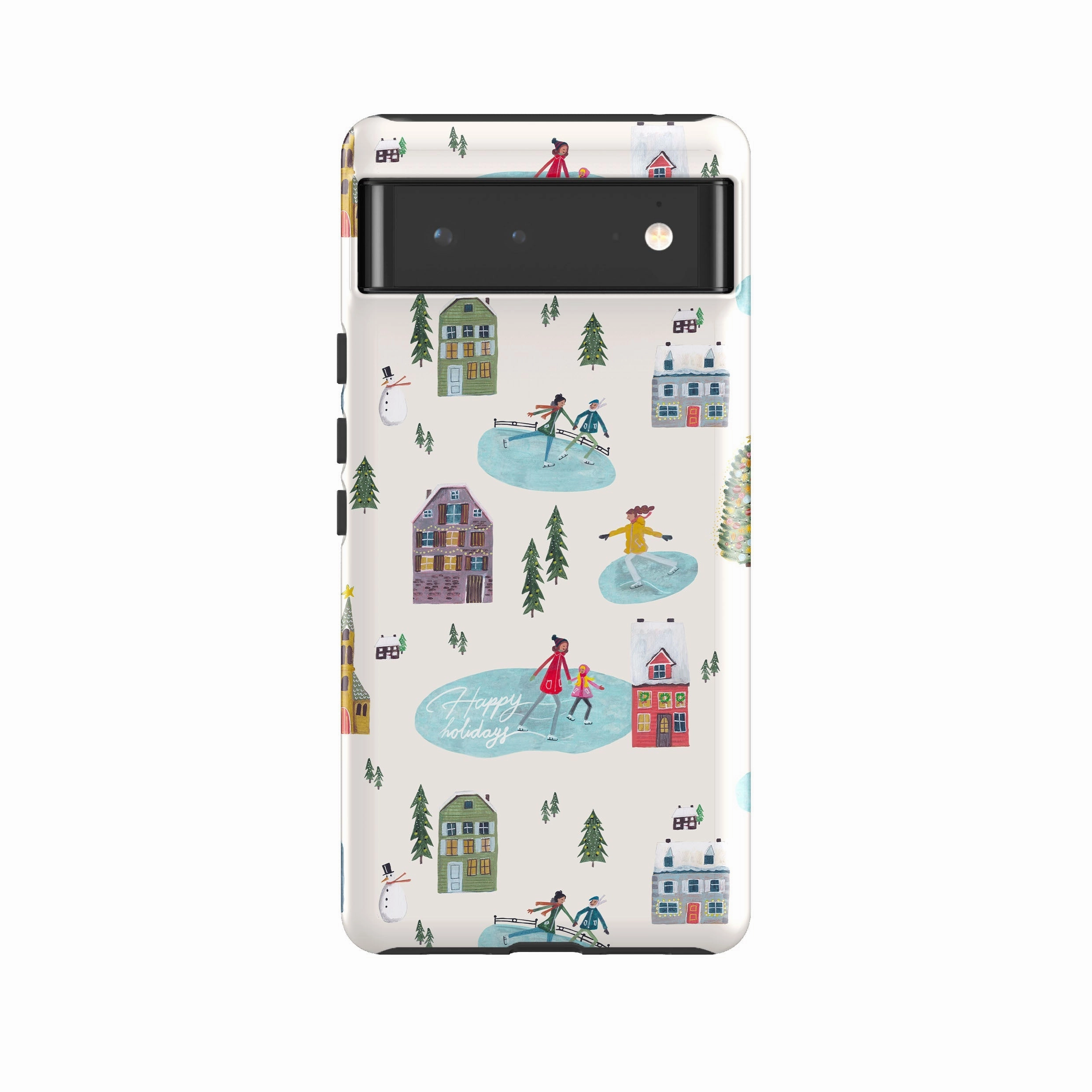 Trendy Texture Finish Google Tough Case -  Happy Holidays By Caroline Bonne Muller