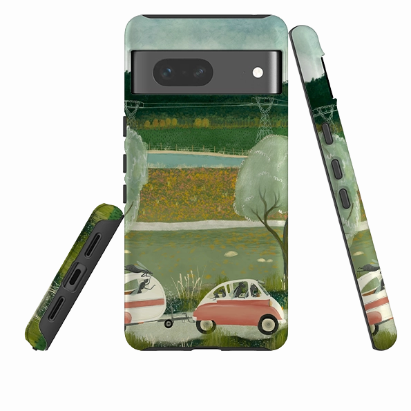 Hybrid Edge Impact Guard Google Tough Case -  Happy Holidays By Katherine Quinn