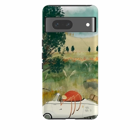 Polished Texture Google Tough Case -  Happy Travels By Katherine Quinn