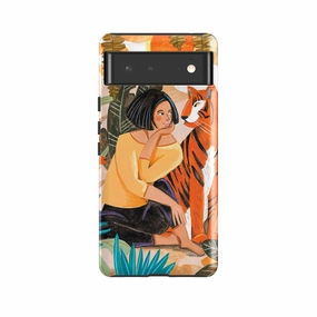 Unique Pattern Durable Pattern Texture Google Tough Case -  Hello Tiger By Caroline Bonne Muller