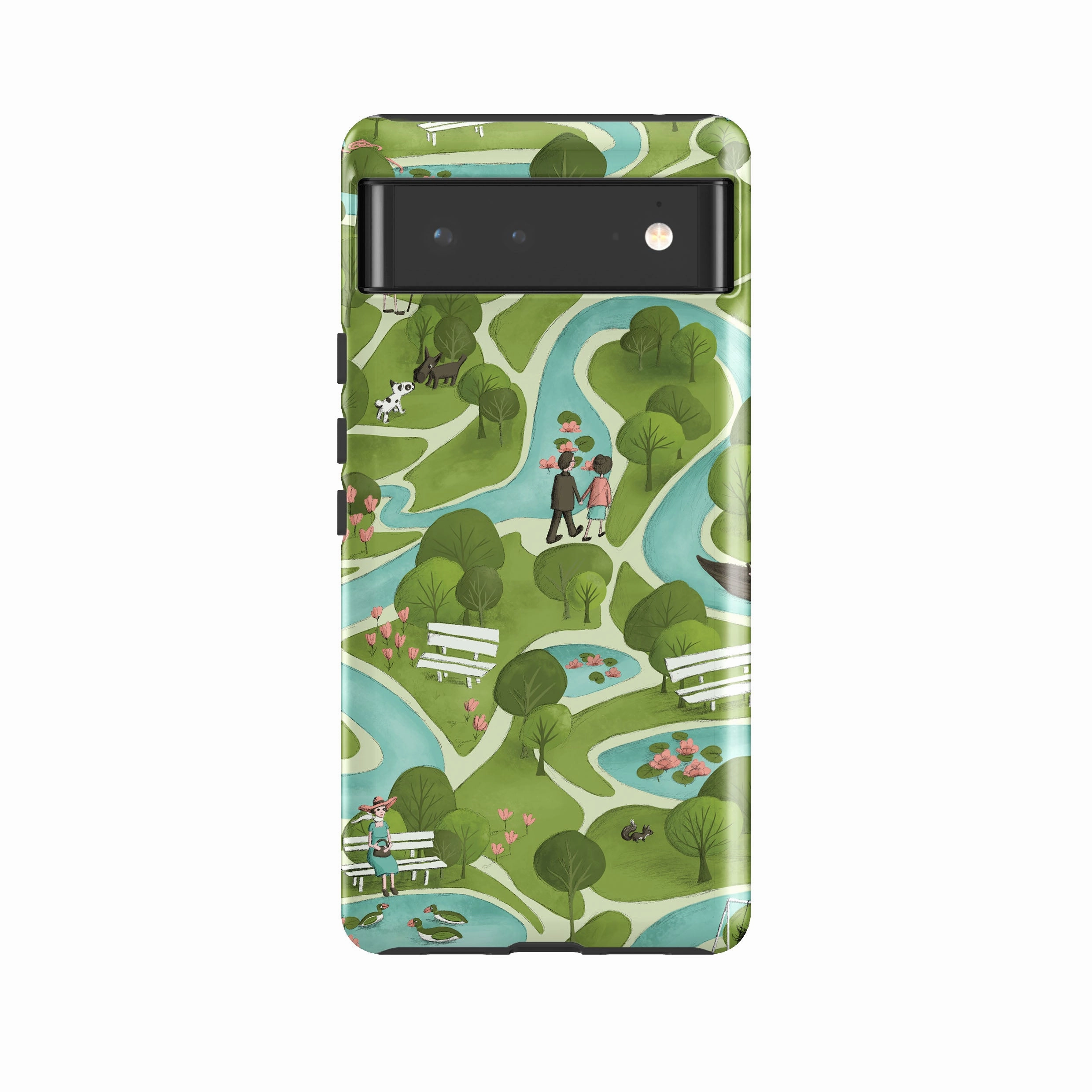 Google Tough Case -  In The Park By Maja Lindberg Sleek Texture TPU Material