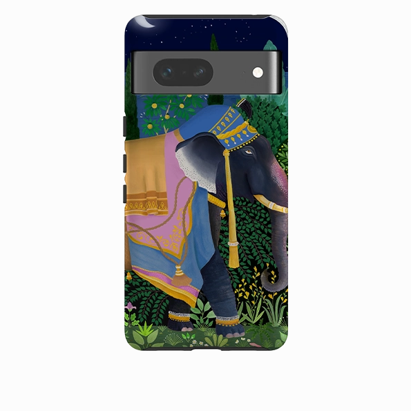 Port Protection Clear Back Google Tough Case -  Indian Elephant By Bex Parkin