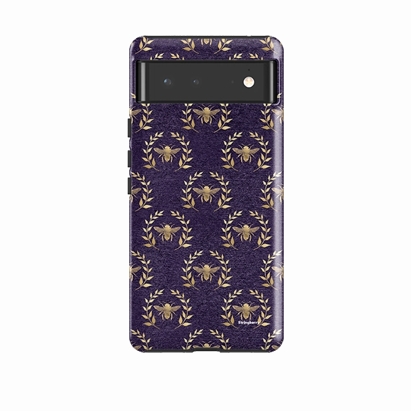 Soft touch finish Easy Access Google Tough Case -  Kraft Bee Purple