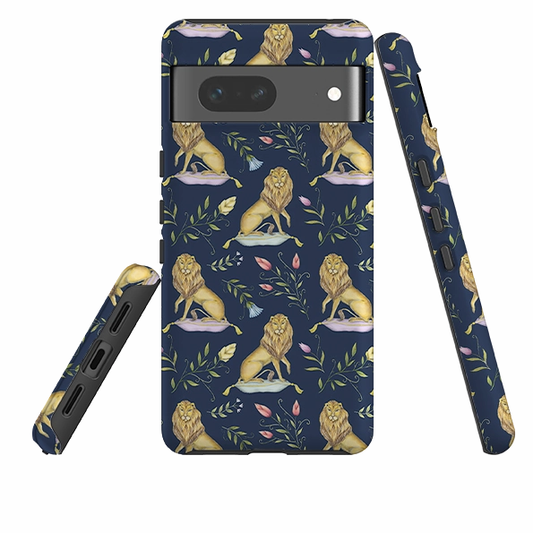 Google Tough Case -  Leo Et Flores Navy By Catherine Rowe Transparent Edge
