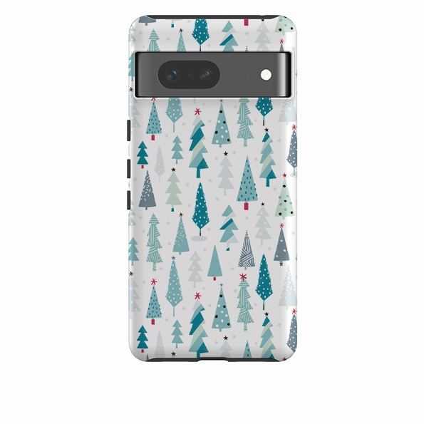 Trendy Layer Protective Edge Google Tough Case - Little Xmas Trees By Ali Brookes