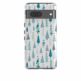 Trendy Layer Protective Edge Google Tough Case - Little Xmas Trees By Ali Brookes