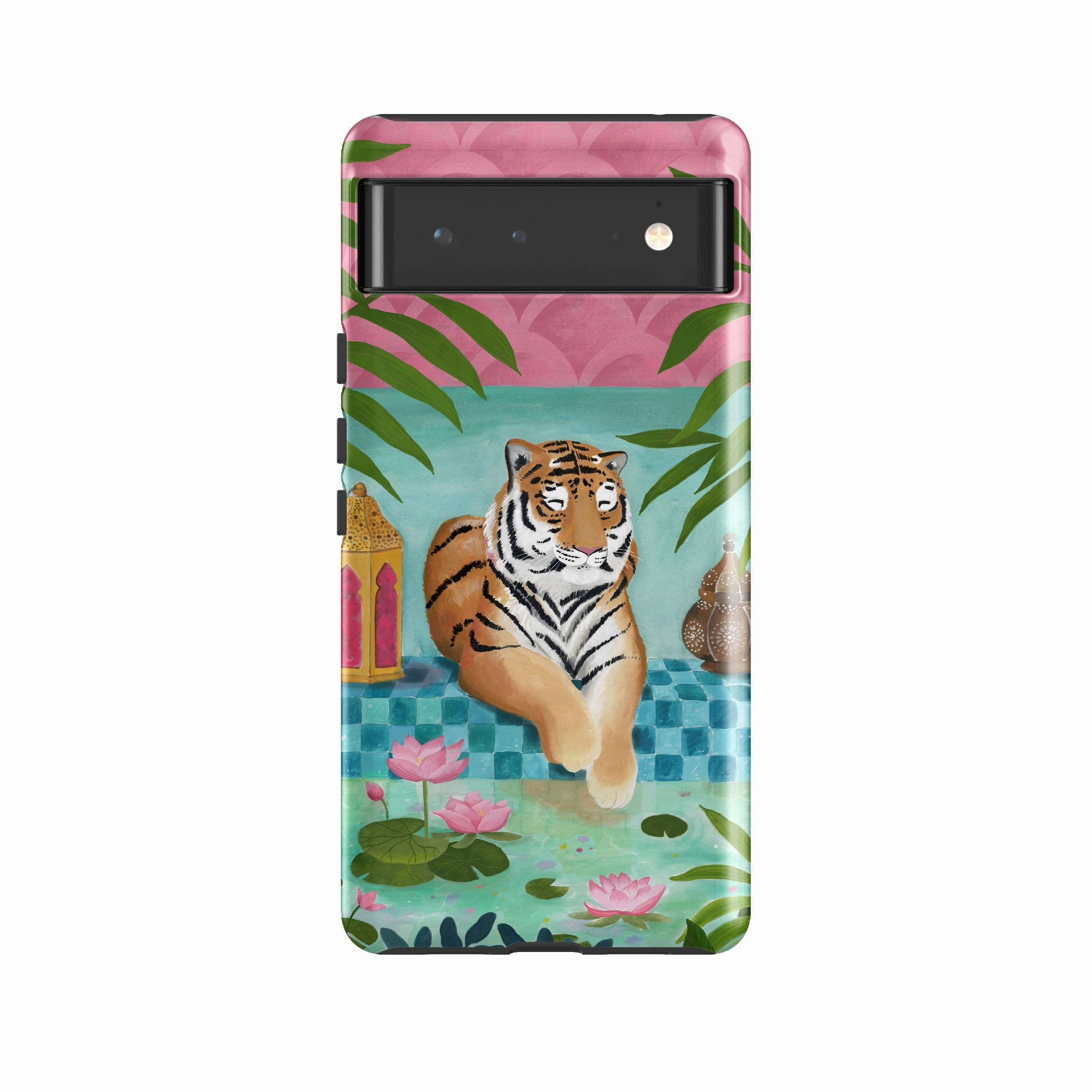 Minimal Look Google Tough Case -  Lotus Tiger By Bex Parkin