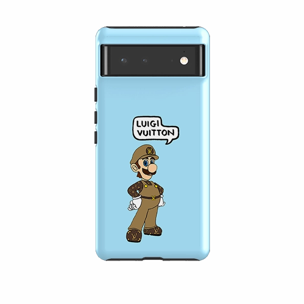 Easy Removal Google Tough Case -  Luigi Vuitton Blue By Angelica Hicks