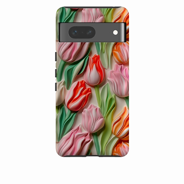 Flexible Fit Modern Texture Google Tough  Case - Maastricht Tulips