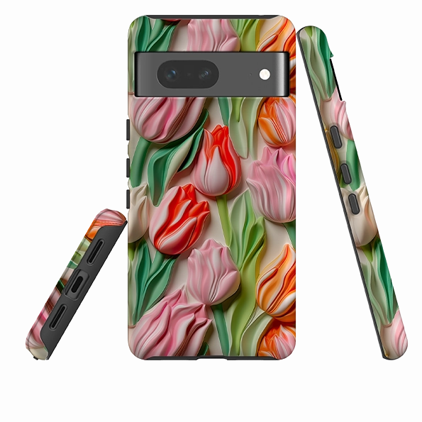 Durable Look Minimal Shield Texture Google Tough  Case - Maastricht Tulips
