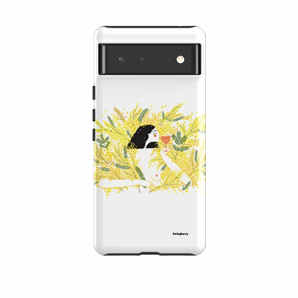 Hybrid Finish Texture Clear Design Google Tough Case -  Mimosa By Madalina Andronic