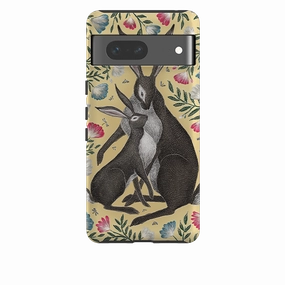 Luxury Texture Finish Google Tough Case -  Mother and Baby Hare By Catherine Rowe