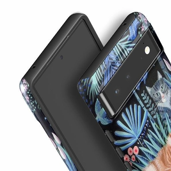 Luxury Build Slim Fitment Google Tough Case -  Night Cats By Mary Stubberfield