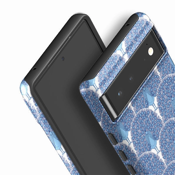 Hybrid Material Protective Surface Google Tough Case -  Peacock Blue By Natalie Pedetti Prack
