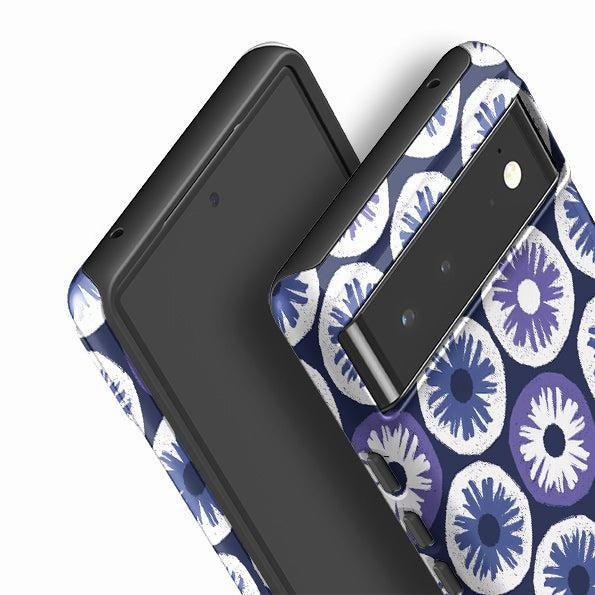 Soft Feelings Durable Quality Google Tough Case -  Penny Flowers Blue By Ali Brookes