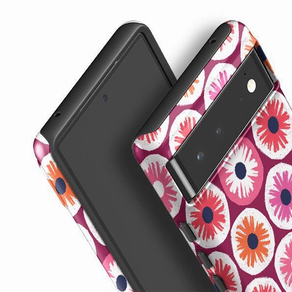 Luxury Surface Layer Polished Surface Texture Google Tough Case -  Penny Flowers Red By Ali Brookes