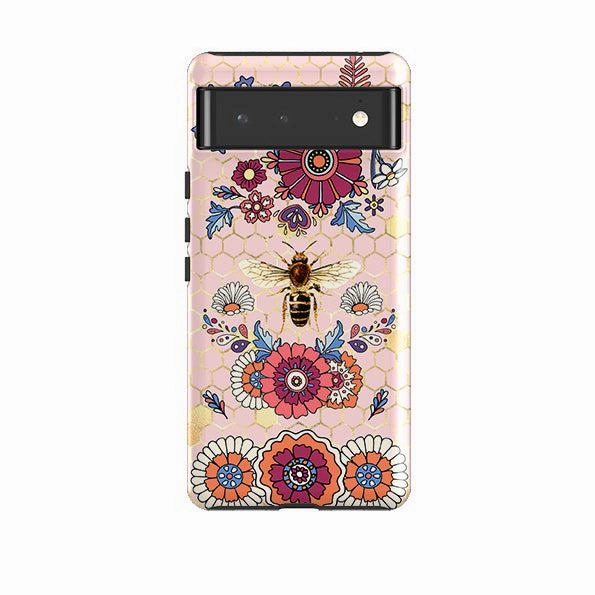 Hybrid Touch Google Tough Case -  Pink Bee Flower Power