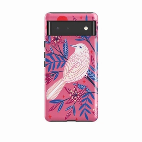 Student Friendly Travel Essential Google Tough Case -  Pink Bird By Lee Foster Wilson