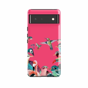 Google Tough Case -  Pink Birds By Caroline Bonne Muller Comfort Design Layer Smooth Grip