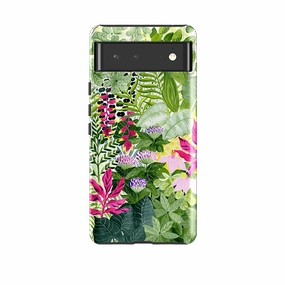 Sleek Build Bold colors Google Tough Case -  Pink Botanical By Bex Parkin