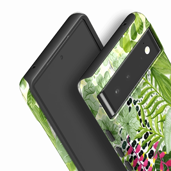 Wear resistant Google Tough Case -  Pink Botanical By Bex Parkin