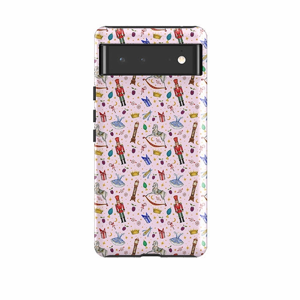 Matte Edge Google Tough Case -  Pink Nutcracker By Catherine Rowe