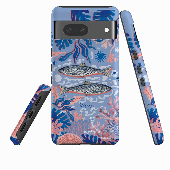 Clear Pattern Google Tough Case -  Pisces By Emma Frances Grant