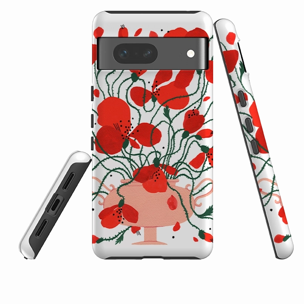 Google Tough Case -  Poppies By Madalina Andronic Tough Grip Sleek Appearance