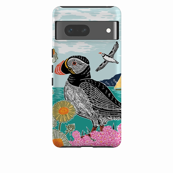 Google Tough  Case - Proud Puffin By Kate Heiss Soft Silicone Patterned Design