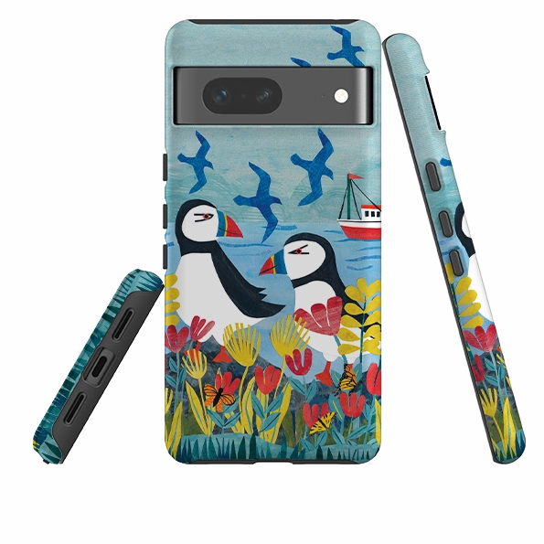 Practical Look Google Tough  Case - Puffins By Tracey English