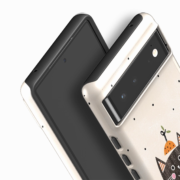 Raised Bezels Google Tough Case -  Pumpkin Cats By Ali Brookes