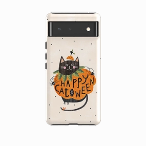 Vivid Surface Detail Google Tough Case -  Pumpkin Cats By Ali Brookes
