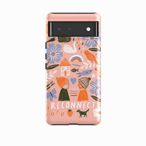 Color Accent Elegant Texture Google Tough Case -  Reconnect Orange By Lee Foster Wilson